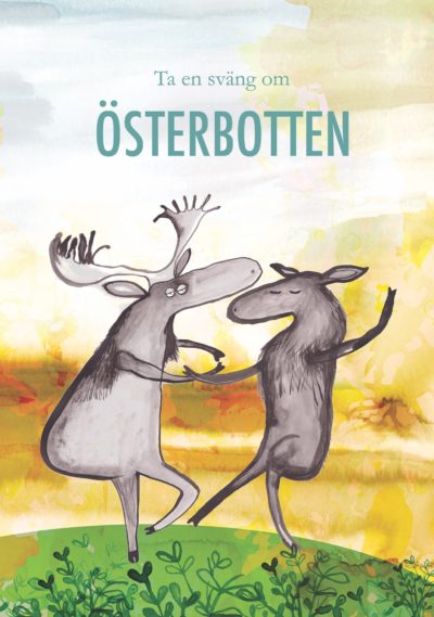 Postcard of Ostrobothnia, elks dancing