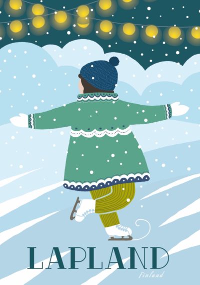 Winter in Lapland postcard
