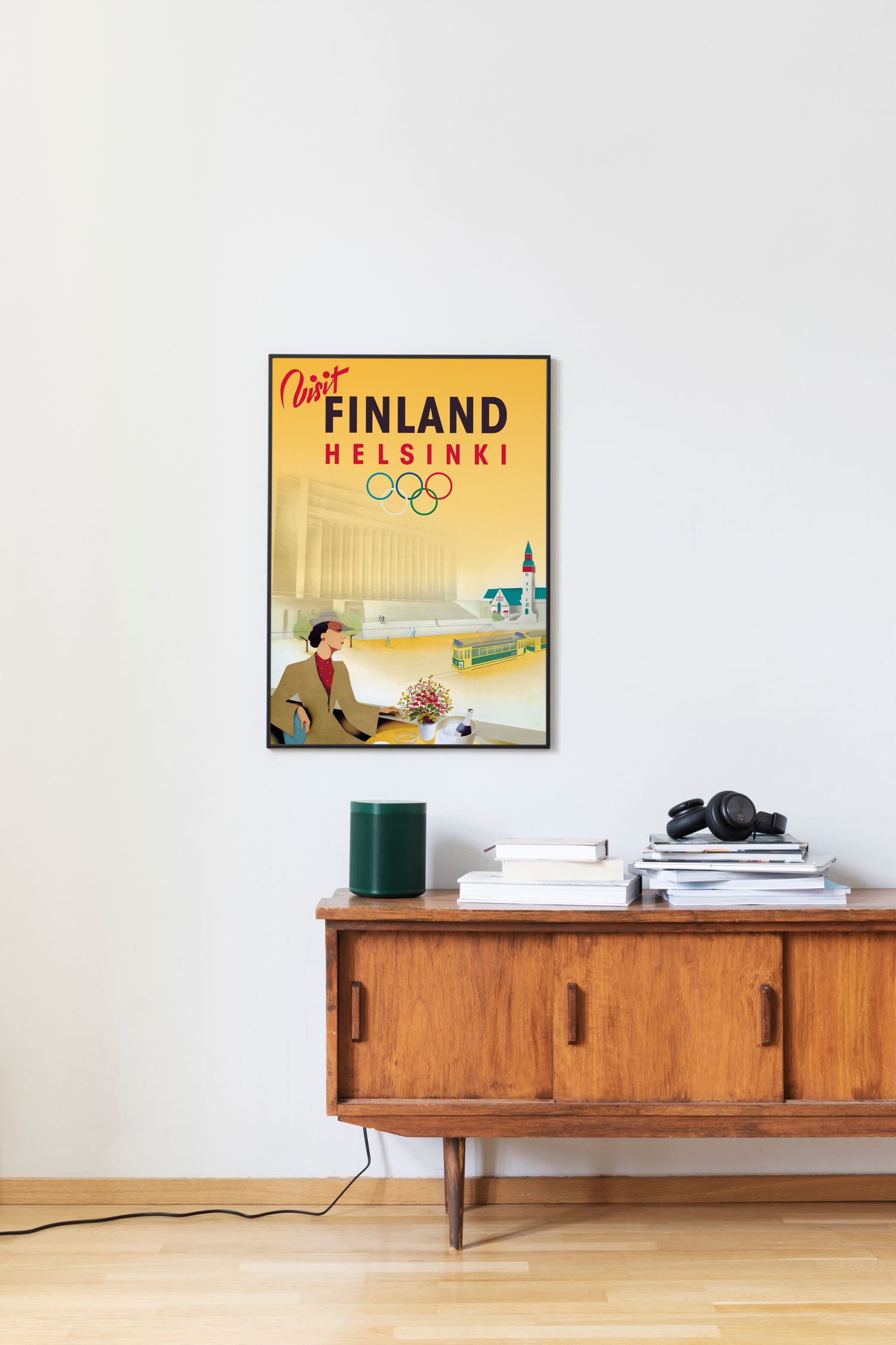 Poster of the champagne lady in Helsinki