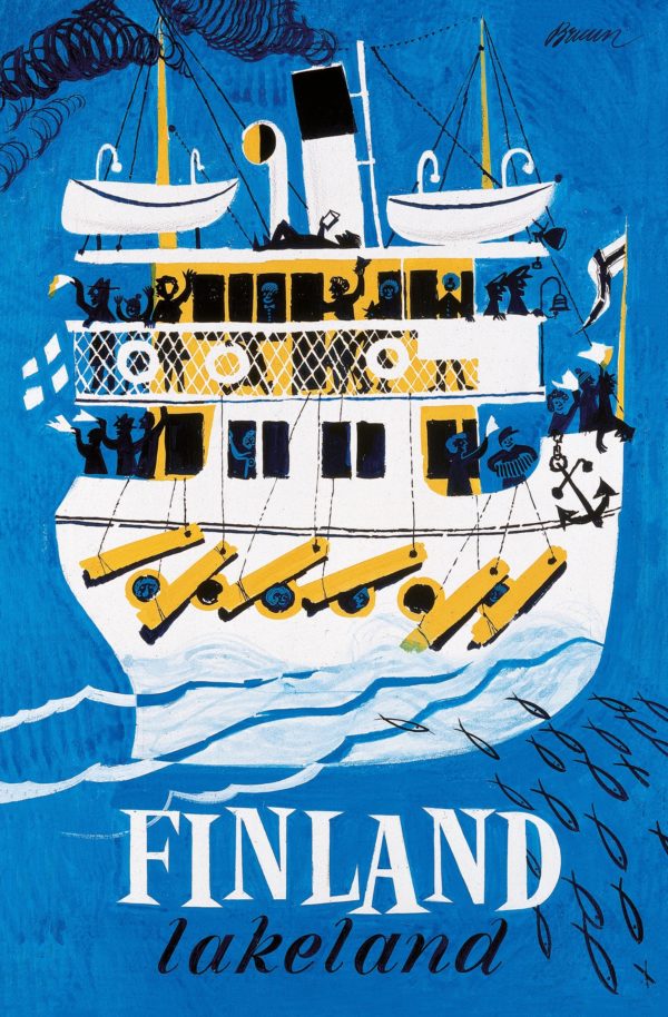 Postcard of lakeland Finland by Eric Bruun