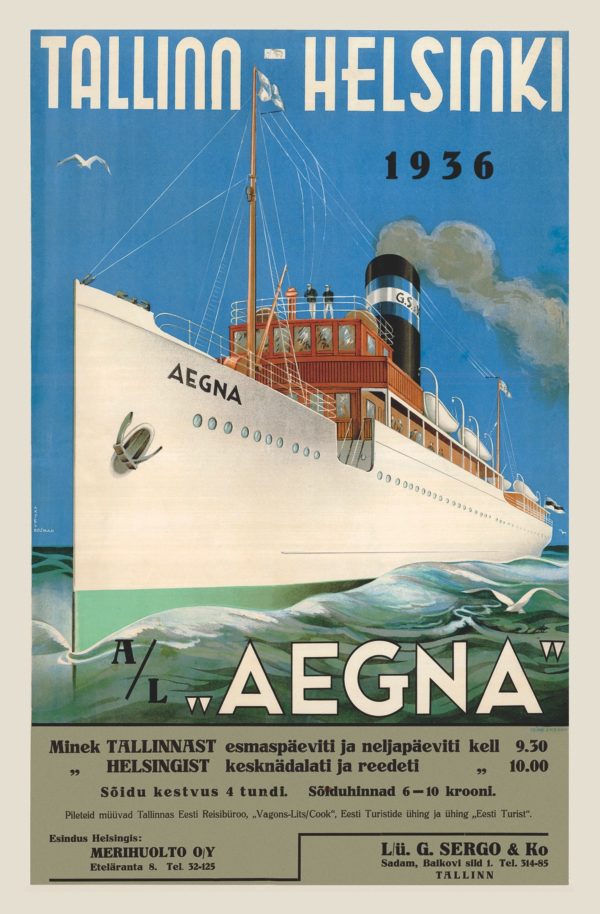 Postcard of Aegna, from Tallinn to Helsinki