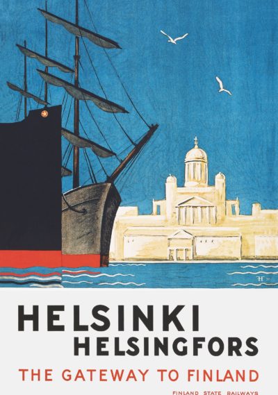 Postcard of Helsinki, the gateway to Finland