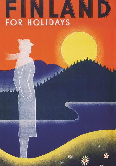 Finland for holidays postcard