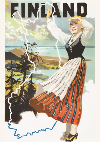 The maiden of Finland postcard