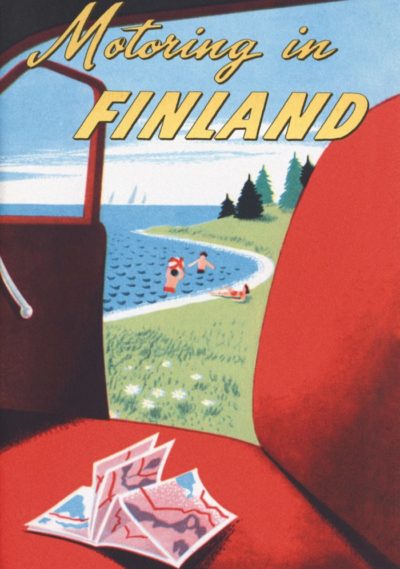 Motoring in Finland postcard