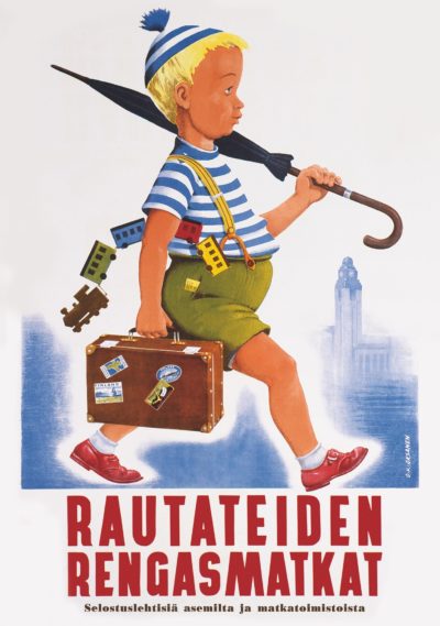 The umbrella guy postcard