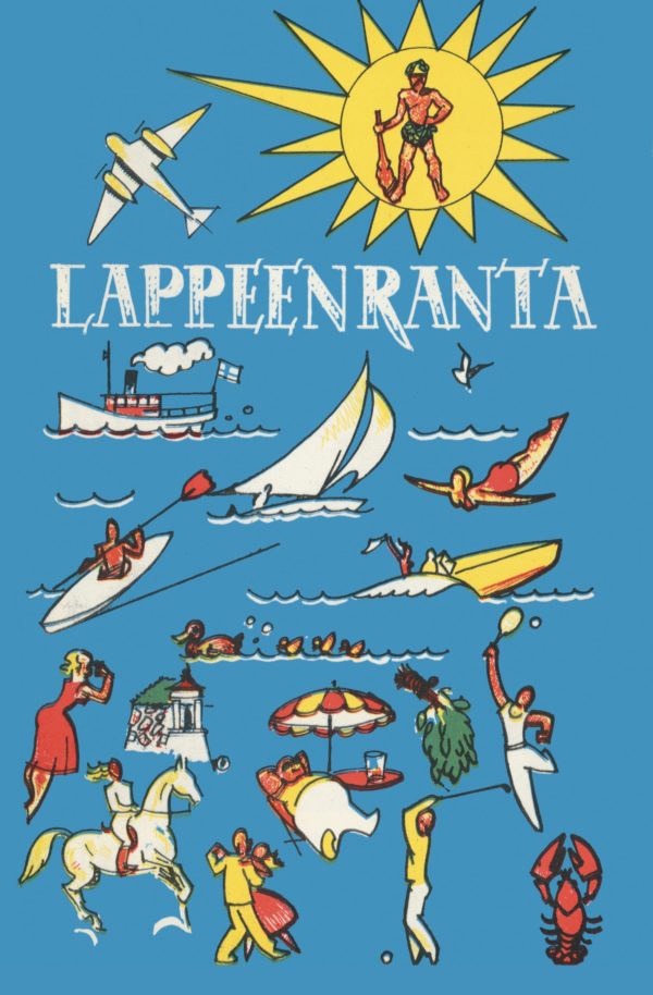 Suomalainen matkailujuliste nimeltään “Lappeenranta-Pearl of...” postikorttina.