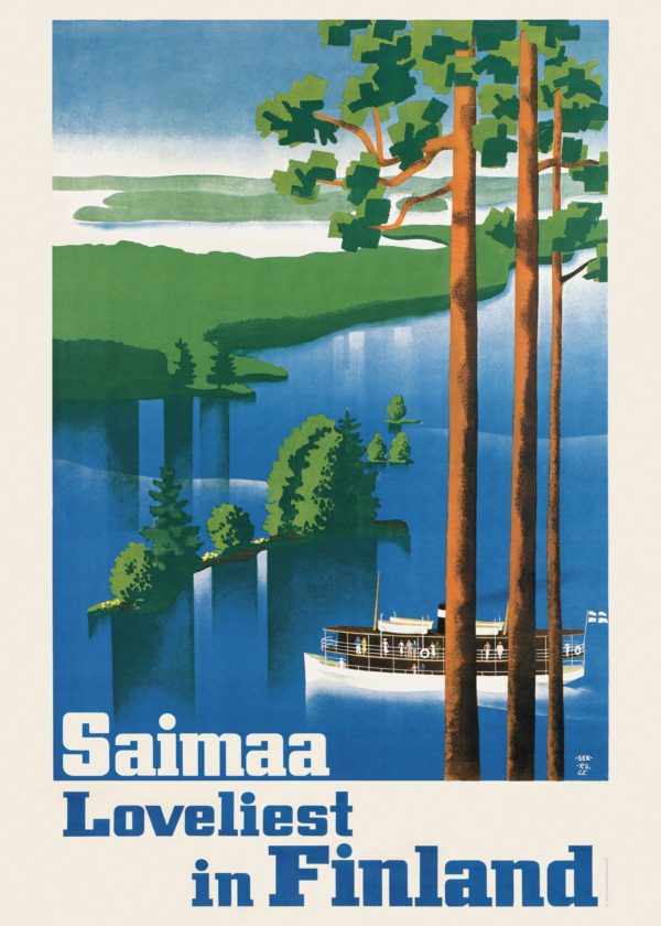 Vintage poster of Saimaa