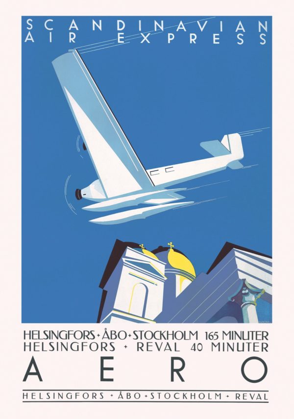 Poster of Aero, Finnish and Swedish air lines