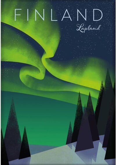 Home of the Northern Lights by Hillebrant, Fridge Magnet