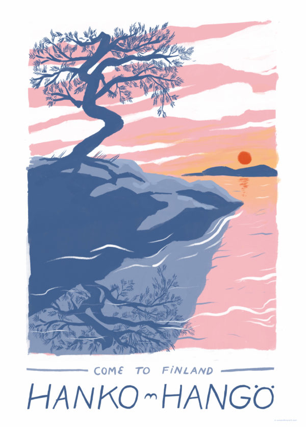 Poster of sunset in Hanko
