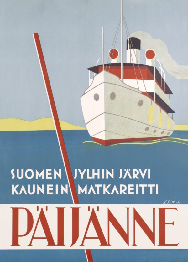 Vintage Finland affisch som heter “Päijänne - Suomen jylhin järvi”, i storlek 50x70 cm.